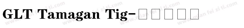 GLT Tamagan Tig字体转换